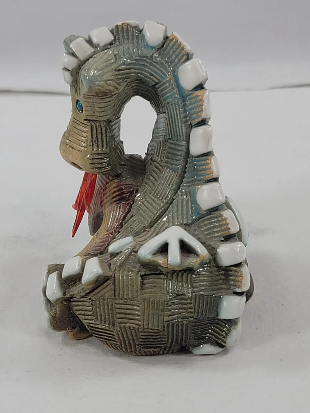 Artesania Rinconada Fire Breathing Dragon Figurine Hand Carved Sculpture Animals